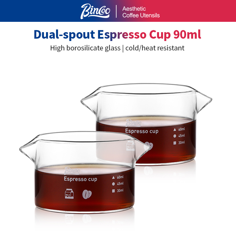 Espresso Shot Glass - BINCOO 90 ml espresso-maatbeker met dubbele