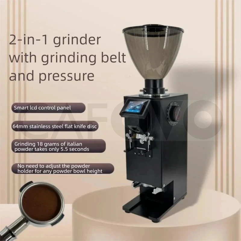 Coffee Grinder Burr Flat - CAFOVO K64Y Commerciële 2-in-1 Automatische Koffiemolen