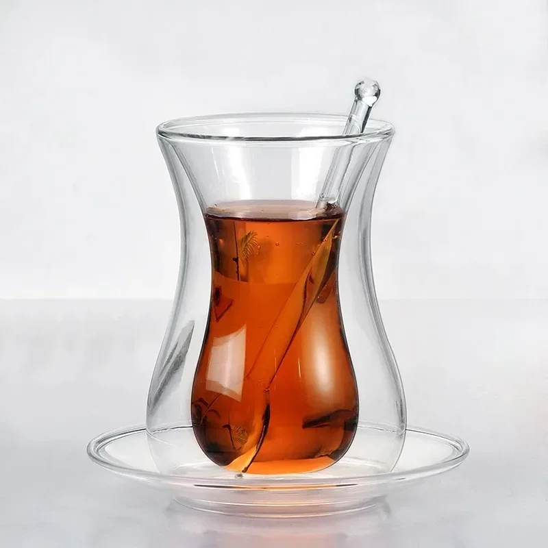 Espresso Shot Glass - Mooie zwarte theekopjes, schoteltjes en theelepels