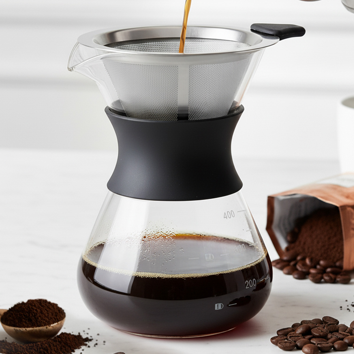 Coffee Equipment Pour Over - Leeseph Glass Pour Over koffiezetapparaat met