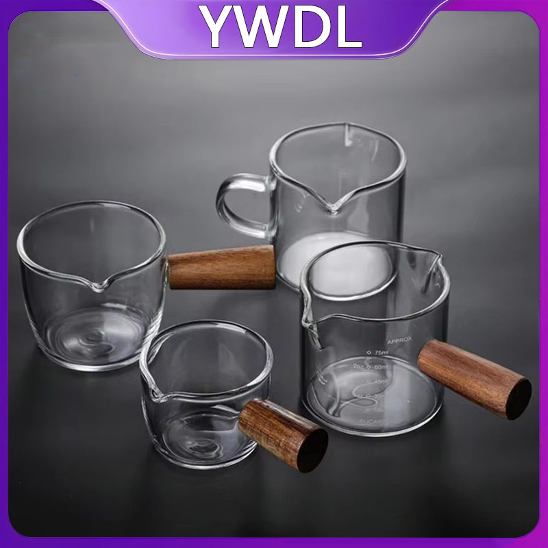Espresso Shot Glass - 50-250 ml houten handvat glazen espresso